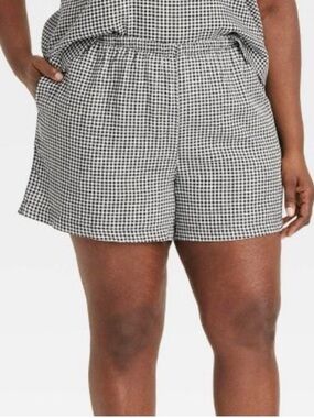 NWT A New Day Linen Gingham Shorts